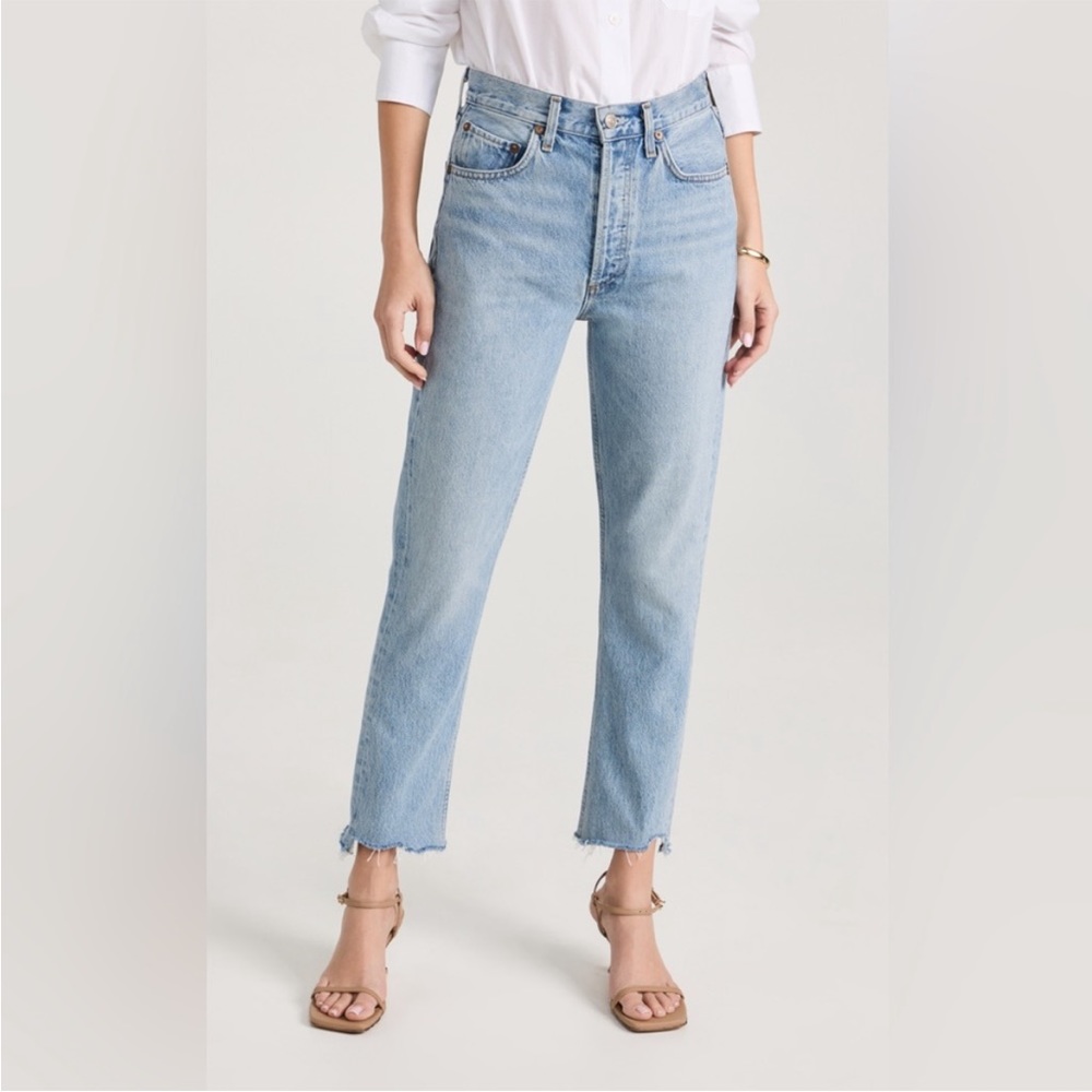 Agolde Riley Crop in Zephr Wash - Size 24